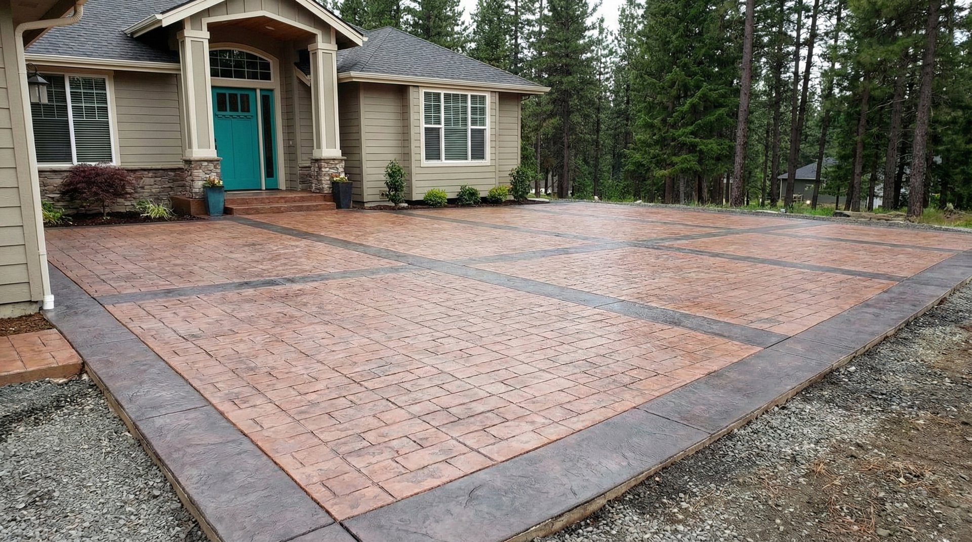Stamped Concrete Driveways in Spokane - Spokane Driveways